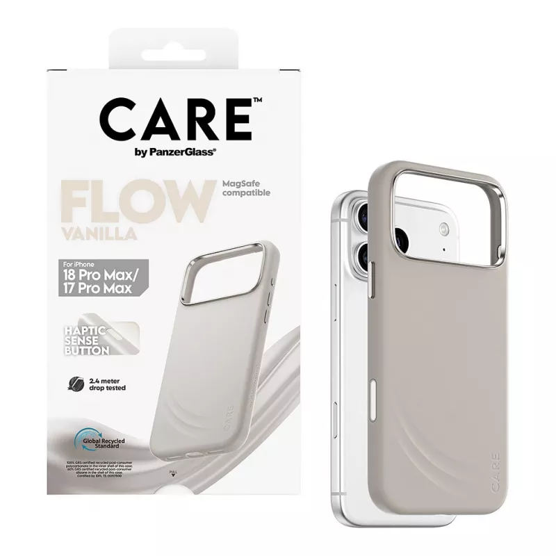 CARE by PanzerGlass Flow Case Vanilla compatibile MagSafe per iPhone 17 Pro Max