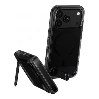 CARE by PanzerGlass custodia con kickstand Smokey Black MagSafe per iPhone 17 Pro