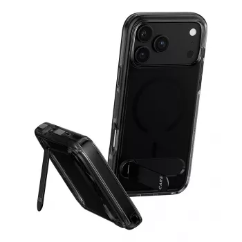 CARE by PanzerGlass Kickstand custodia Smokey con MagSafe nero per iPhone 17 Pro Max