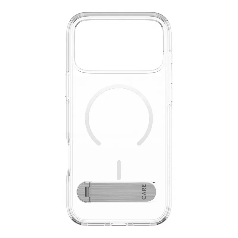 CARE by PanzerGlass Kickstand custodia trasparente con MagSafe bianco per iPhone 17 Pro Max