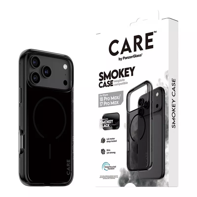CARE by PanzerGlass custodia Smokey con MagSafe nero per iPhone 17 Pro Max
