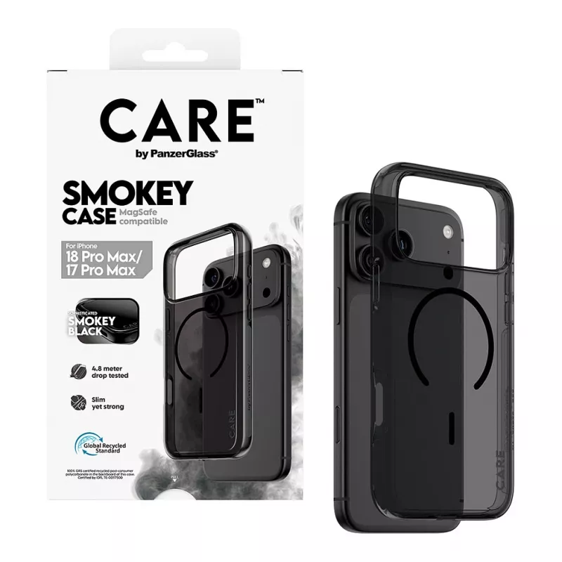 CARE by PanzerGlass custodia Smokey con MagSafe nero per iPhone 17 Pro Max