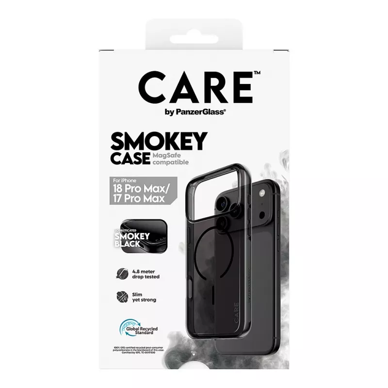 CARE by PanzerGlass custodia Smokey con MagSafe nero per iPhone 17 Pro Max