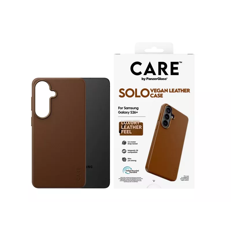 CARE by PanzerGlass Solo Case per Samsung Galaxy S26 Plus - Marrone