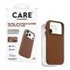 CARE by PanzerGlass Solo custodia in pelle vegana marrone compatibile MagSafe per iPhone 17 Pro