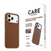 CARE by PanzerGlass Solo custodia in pelle vegana marrone compatibile MagSafe per iPhone 17 Pro Max