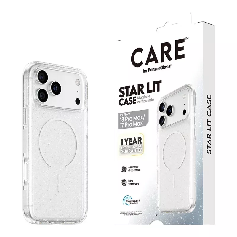 CARE by PanzerGlass Star Lit custodia compatibile MagSafe per iPhone 17 Pro Max