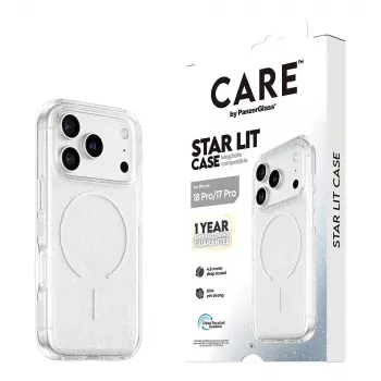 CARE by PanzerGlass Star Lit Case compatibile MagSafe per iPhone 17 Pro - trasparente