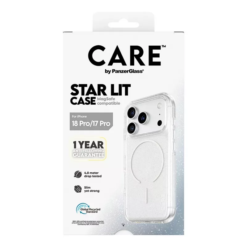 CARE by PanzerGlass Star Lit Case compatibile MagSafe per iPhone 17 Pro - trasparente