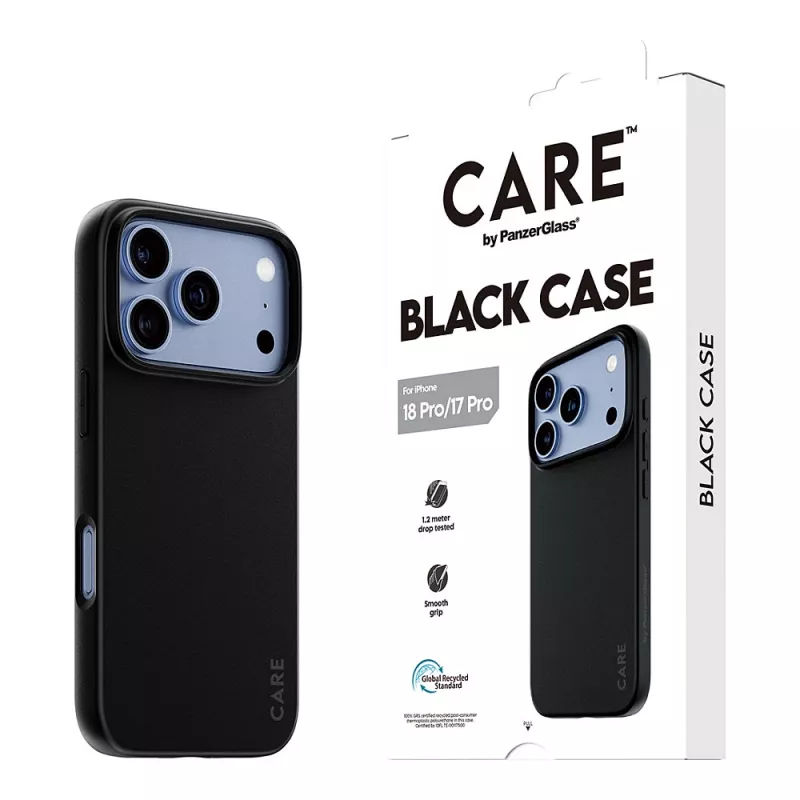 CARE by PanzerGlass custodia TPU nera iPhone 17 Pro