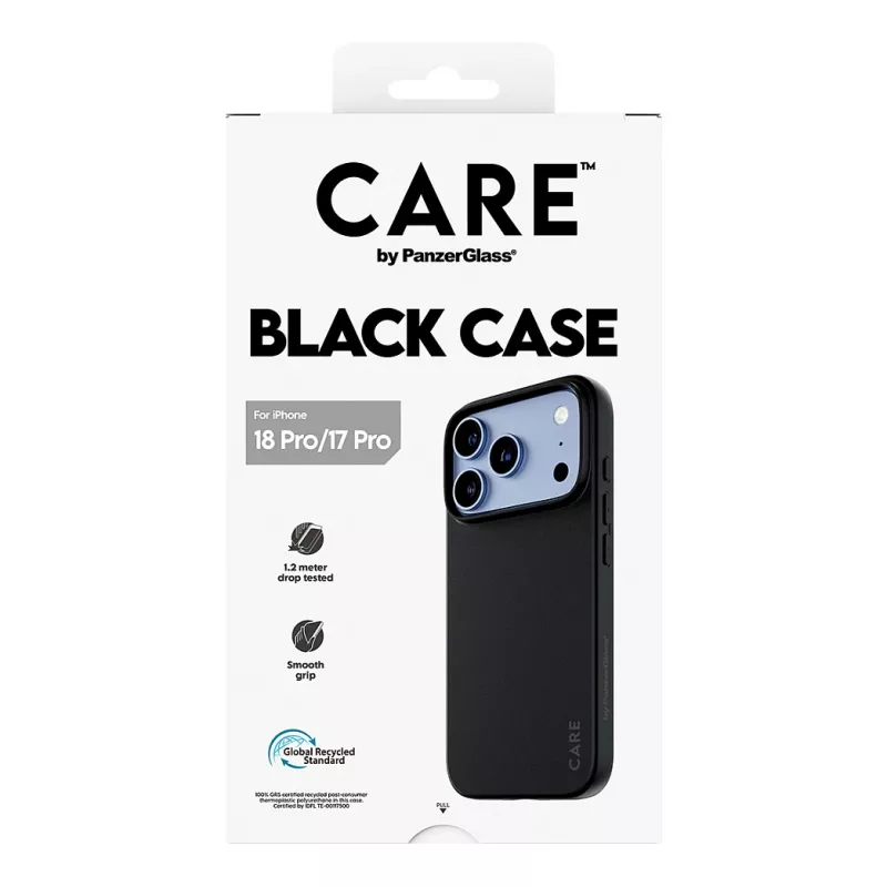 CARE by PanzerGlass custodia TPU nera iPhone 17 Pro