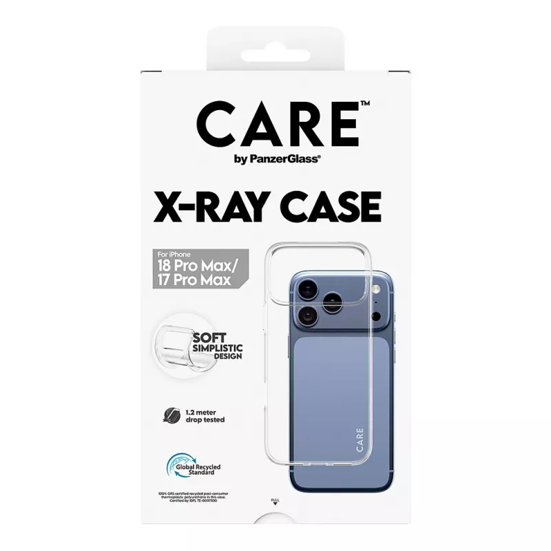 Custodia CARE by PanzerGlass X-Ray per iPhone 17 Pro Max - Trasparente