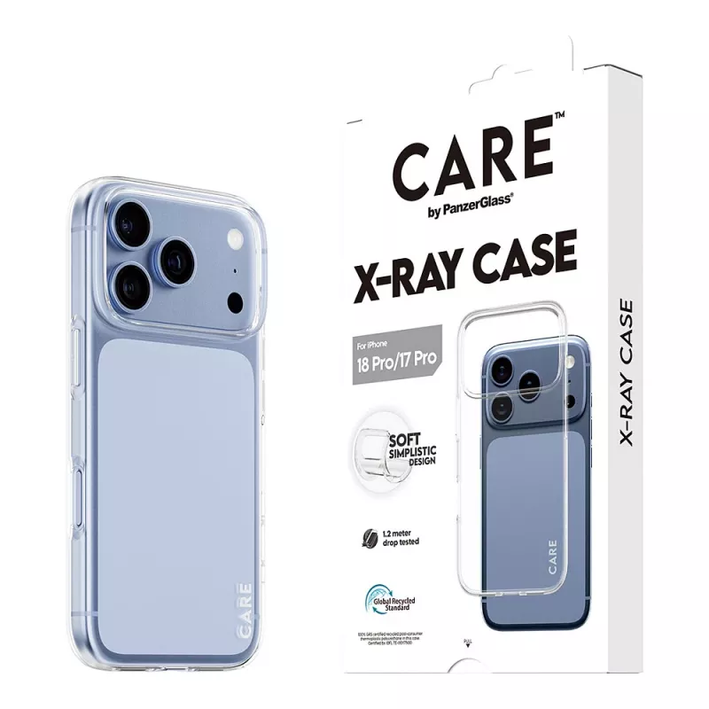 Custodia CARE by PanzerGlass X-Ray per iPhone 17 Pro – Trasparente