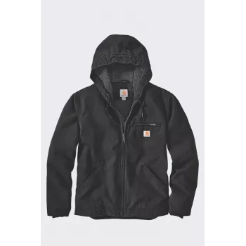 Carhartt giacca uomo Washed Duck con interno Sherpa nero Large