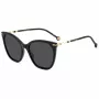 Carolina Herrera HER0091S807 Donna Occhiali da sole Cat-Eye - Montatura in acetato nera, lenti in policarbonato grigie, protezione UV400