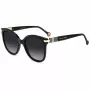 CAROLINA HERRERA HER0134S807 Occhiali da sole donna - Montatura in acetato nero, lenti in policarbonato grigie, 55/21/145 mm