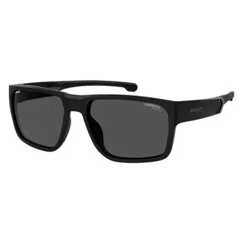 Carrera Ducati Occhiali da sole uomo CARDUC029S807 - Montatura nera, lenti grigie, 59 mm