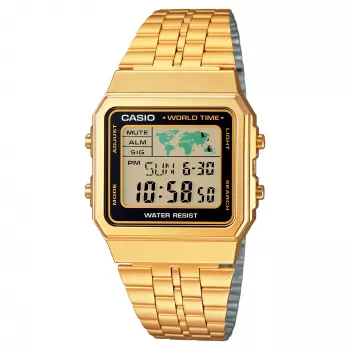 CASIO A500WGA-1 Orologio digitale da uomo 39mm color oro acciaio inox