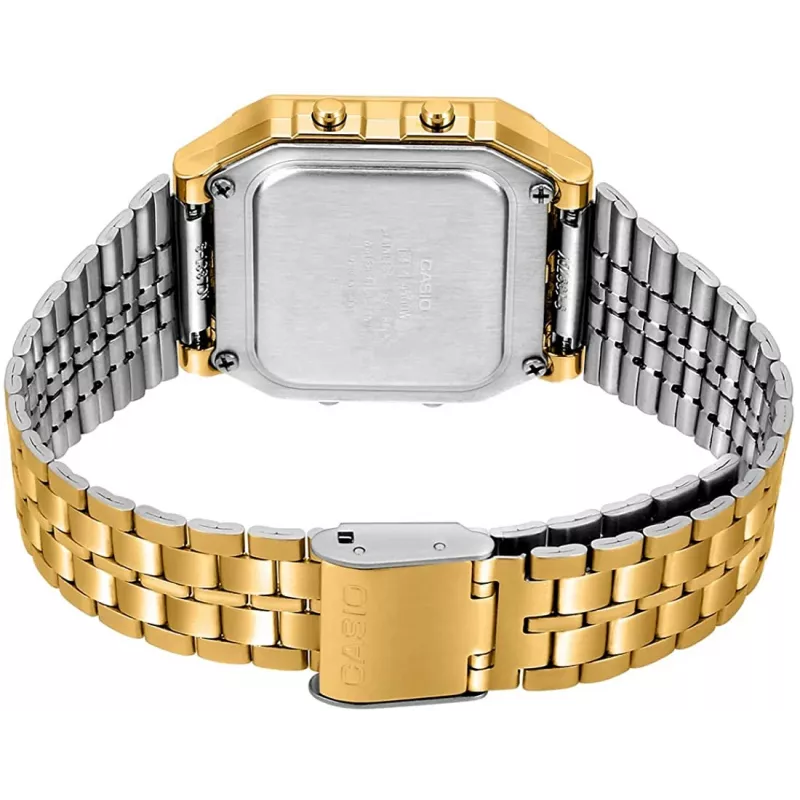 CASIO A500WGA-9 Orologio digitale uomo 39mm color oro acciaio inox