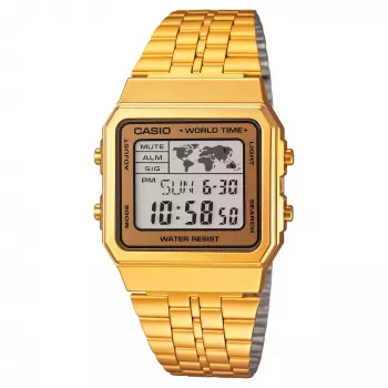 CASIO A500WGA-9 Orologio digitale uomo 39mm color oro acciaio inox