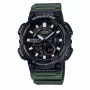CASIO AEQ-110W-3A orologio da uomo analogico-digitale, 52,2mm, cinturino in resina verde