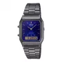 CASIO AQ-230GG-2A orologio unisex analogico-digitale al quarzo, 38,8mm, bracciale in acciaio inossidabile grigio canna di fucile, quadrante blu