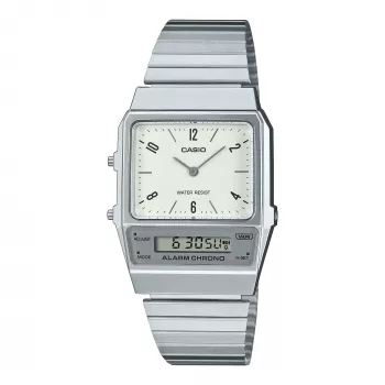 CASIO AQ-800E-7A2EF orologio unisex analogico-digitale, argento, 32 mm