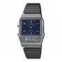 CASIO AQ-800EB-2AEF Orologio unisex analogico-digitale, 32mm, quadrante blu, cinturino in mesh argentato