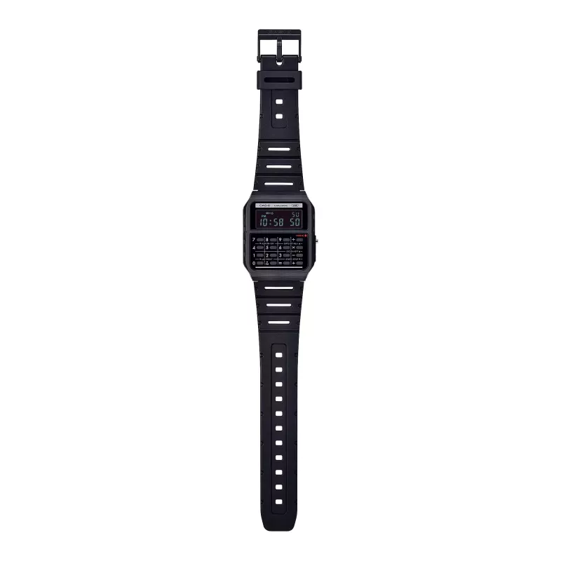 CASIO CA-53WB-1BEF Orologio digitale unisex con calcolatrice, resina nera