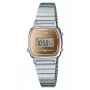 CASIO LA670WES-4AEF Orologio digitale donna - quadrante oro rosa, cassa e cinturino color argento, 24 mm