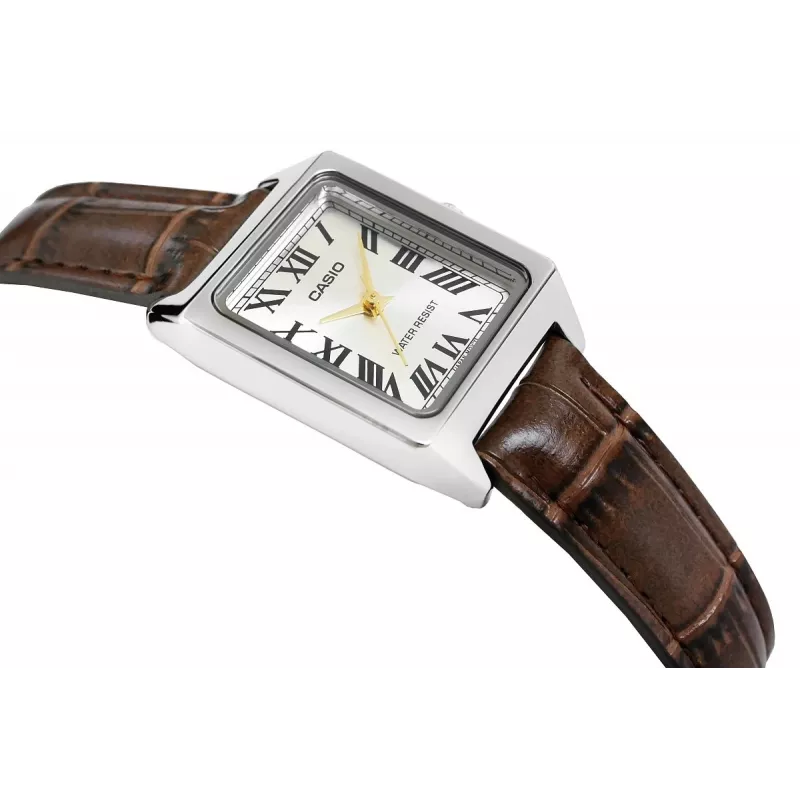 Casio LTP-V007L-9BUDF orologio analogico, argento/marrone