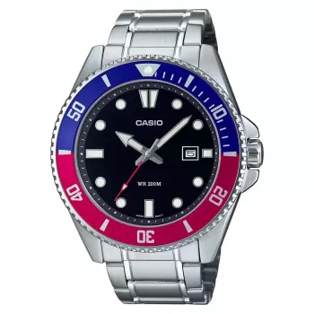 CASIO MDV107D1A3VDF orologio da sub uomo 42mm acciaio inox quadrante nero