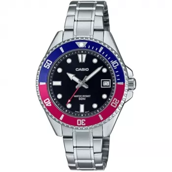 CASIO MDV10D1A3VDF Orologio da uomo analogico al quarzo 44,2 mm acciaio inox