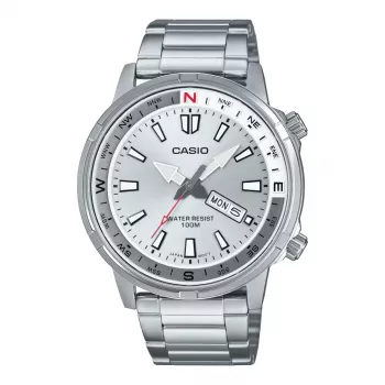 CASIO Orologio analogico uomo MTD130D7AVDF 44mm acciaio inox