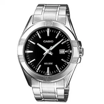 CASIO orologio analogico da uomo MTP-1308D-1A cinturino in acciaio inox 43,8mm quadrante nero
