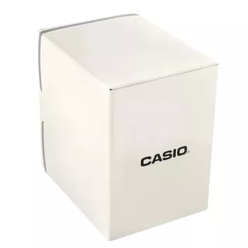 CASIO MRW200HC7B2VD Orologio uomo analogico al quarzo con indicazione di data e giorno della settimana, impermeabile 100m, cinturino in resina, quadrante bianco, lunetta blu/rossa