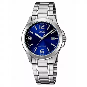 CASIO MTP-1215A-2A Orologio al quarzo analogico uomo Quadrante blu Acciaio inox 43,3 mm