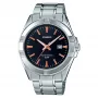 CASIO MTP-1308D-1A2 orologio analogico al quarzo da uomo, 48,9 mm, quadrante nero, cinturino in acciaio inox argento