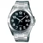 CASIO MTP-1308D-1B orologio al quarzo analogico uomo acciaio inox 43,5 mm quadrante nero indicazione data