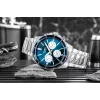 Casio MTP-1374D-2A3 orologio da uomo analogico al quarzo con bracciale in acciaio inossidabile, quadrante blu, display giorno-data, 50m resistenza all'acqua