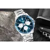 Casio MTP-1374D-2A3 orologio da uomo analogico al quarzo con bracciale in acciaio inossidabile, quadrante blu, display giorno-data, 50m resistenza all'acqua