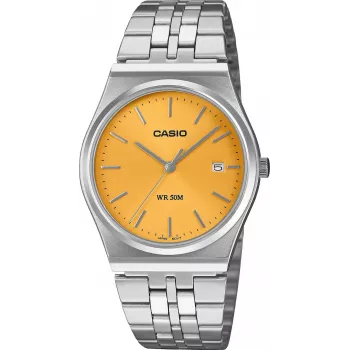 Casio Orologio uomo analogico al quarzo MTP-B145D-9AVEF argento acciaio inox