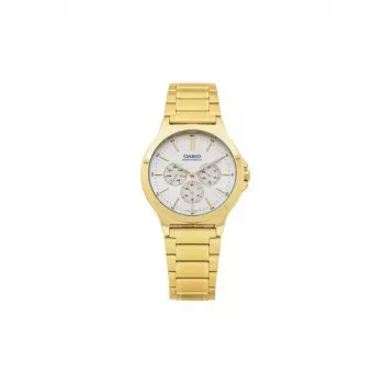 CASIO MTP-V300G-9AUDF Orologio Uomo Analogico al Quarzo, Acciaio Inox Placcato Oro Ione, 41,5 mm