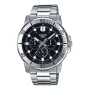 Orologio da uomo CASIO MTP-VD300D-1E analogico al quarzo in acciaio 45 mm quadrante nero