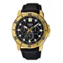 CASIO MTPVD300GL1EU orologio uomo analogico al quarzo 45mm acciaio inox color oro pelle nera