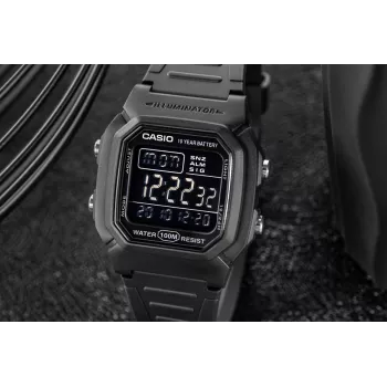 Casio W-800H-1BVES orologio digitale uomo - impermeabile 100m, movimento al quarzo