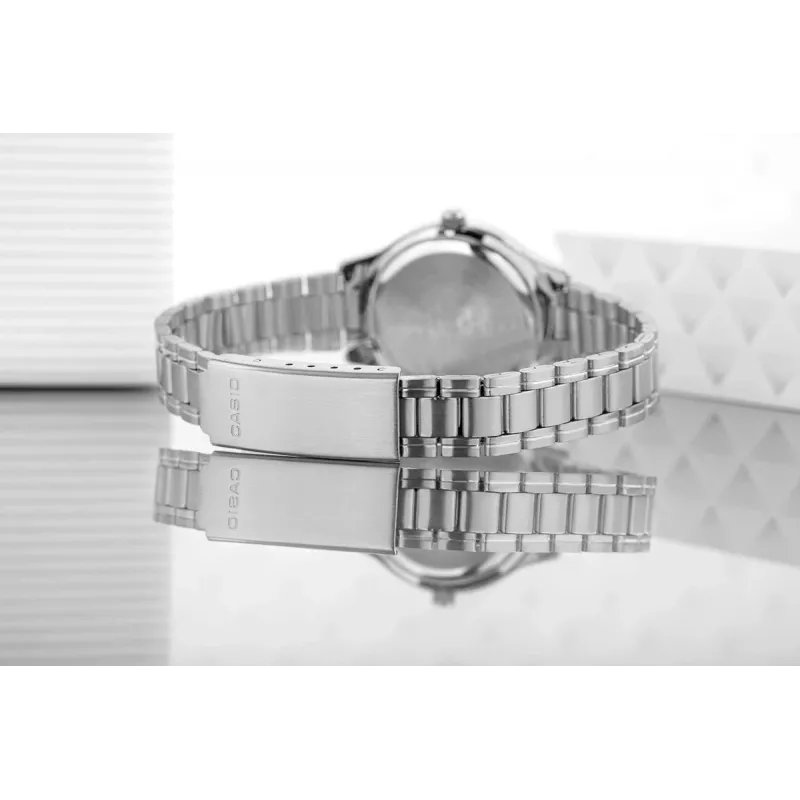 CASIO Orologio analogico al quarzo donna LTP-1128A-7B 33mm quadrante argentato acciaio inox