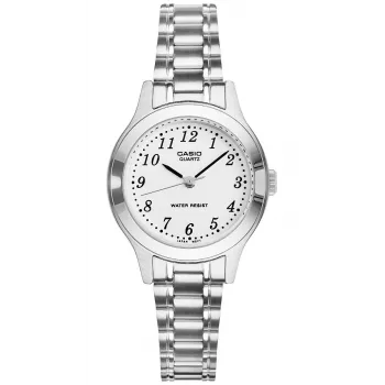 CASIO Orologio analogico al quarzo donna LTP-1128A-7B 33mm quadrante argentato acciaio inox