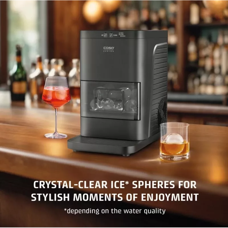 CASO IceBall Pro macchina automatica per sfere di ghiaccio – 130 W, 1,3 l, nero opaco