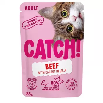 CATCH Manzo e carota in gelatina Cibo umido per gatti - 85g